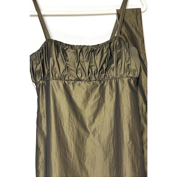 Antonio Melani - Olive Green Laser-Cut Hem Dress – Size 4 - Picture 4 of 8